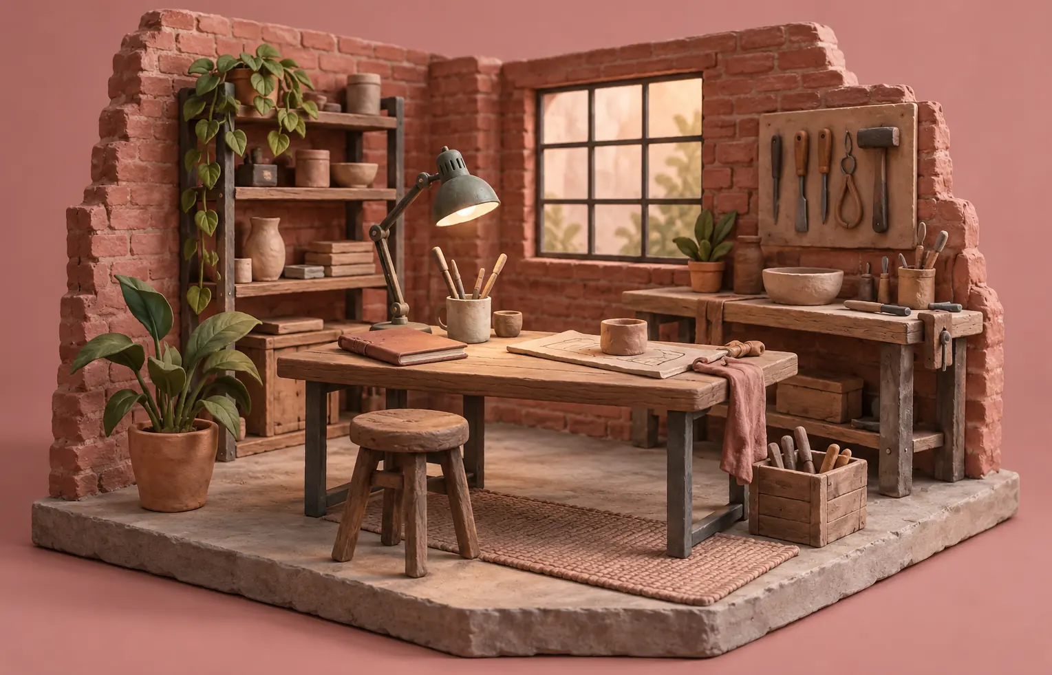 Illustration of owner-operated businesses and their working space